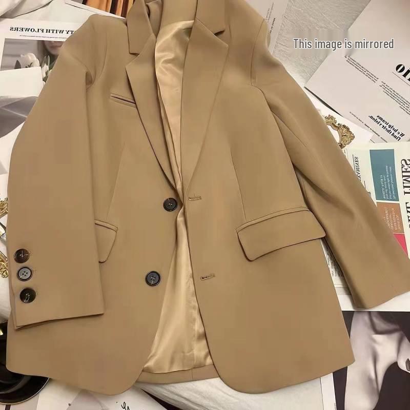 Women's Petite Korean Style Suit Jacket - Spring/Autumn Fashion, Casual High-End