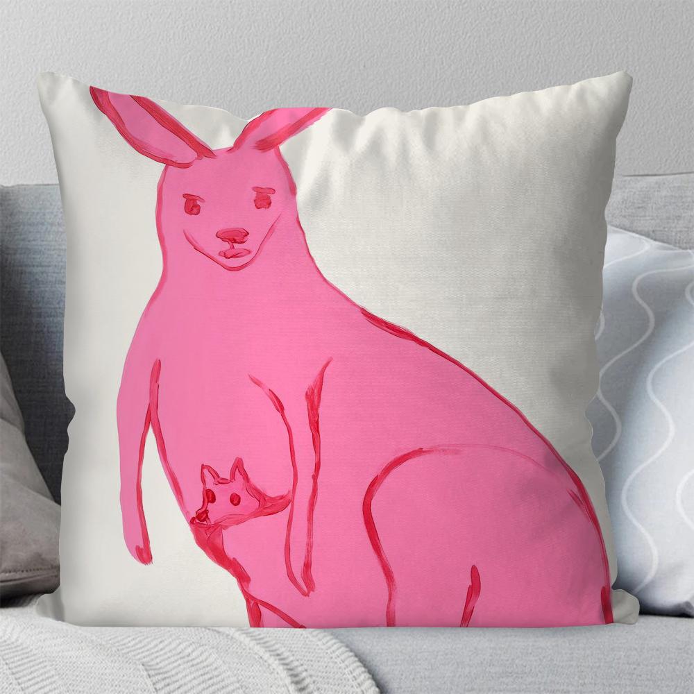 David Shrigley Kunst Malerei Kissenbezug Quadratisches Kissen Schlafzimmer Sofa Freizeit Komfort Kissen Auto Wohnzimmer Heimdekoration 40X40