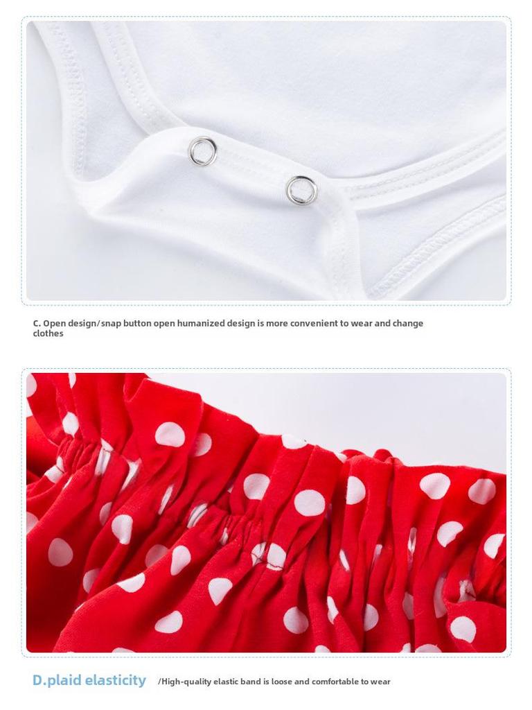 Set de salopete și pantaloni scurți Cartoon Love pentru fetițe