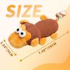 Flyfox European Made Squeaky Plush Monkey Dog Cat Toy Safe OEKO-TEX Certified Chew Toy for Small Dogs Puppies Stress Relief Yellow Brown