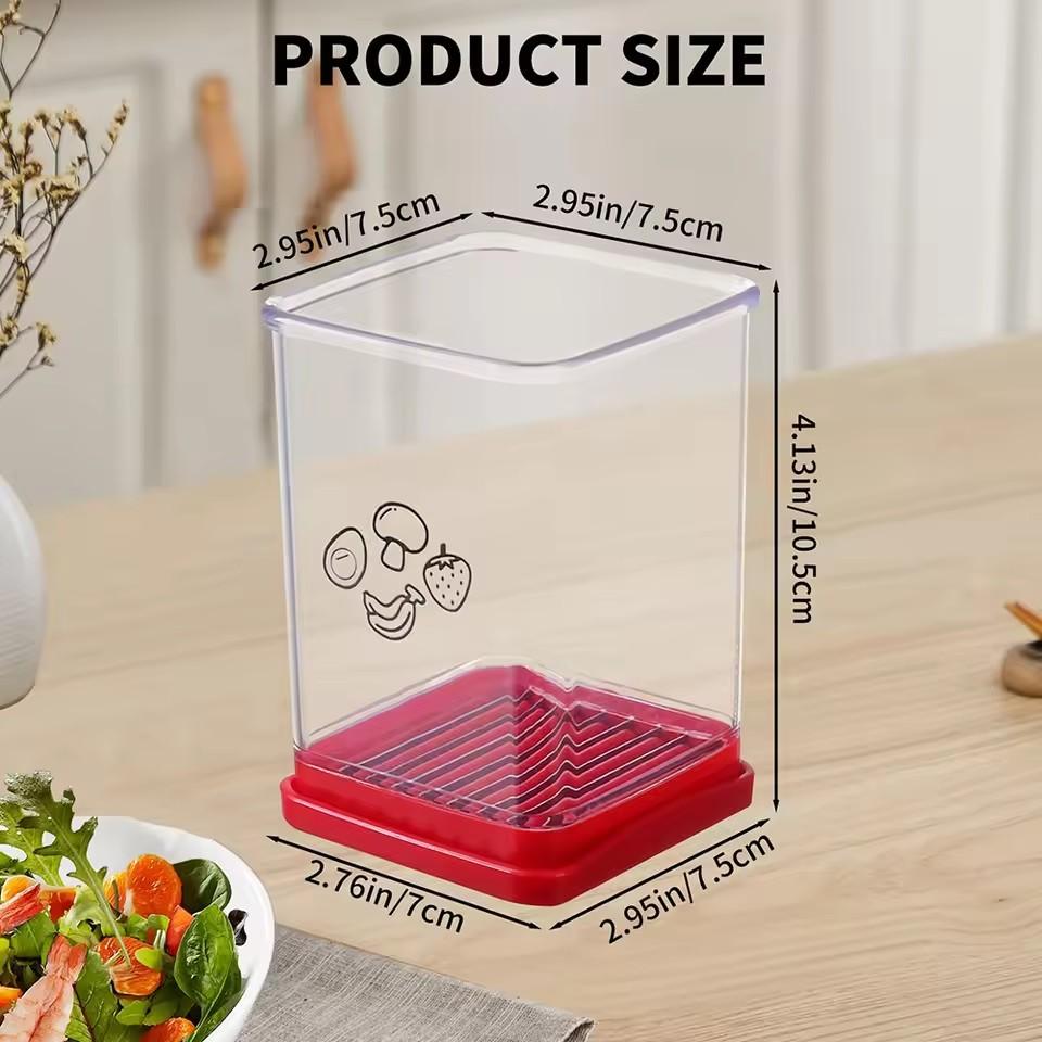 Fruit Vegetable Speed Cup Slicer With Push Plate Manual Cup Cutter Plate Strawberry Banana Cutter Making Salad Kitchen Tools