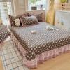 2025 Hot-Selling 5D Digital Print Milk Velvet Bedspread Set - Large, Luxurious 4-Piece with Baby Velvet Bed Skirt