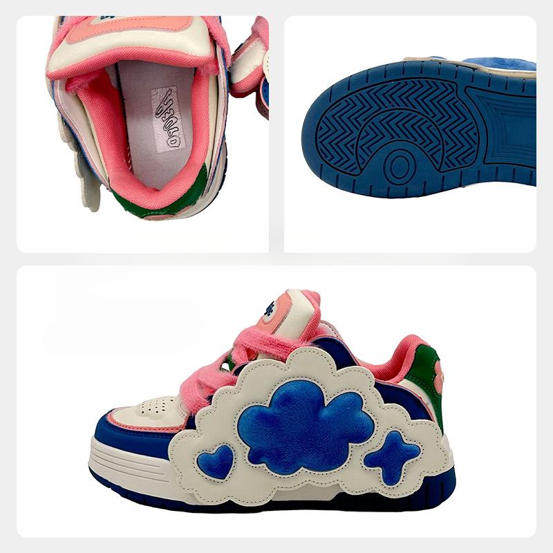 Cloud Bread Shoes Street Fashion Design Sense Round Head Thick Bottom Sneaker Women's Spring New