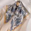 100% Mulberry Silk Cashew Flower Square Scarf Women's High-end Thin Breathable Silk Small Silk Scarf Scarf
