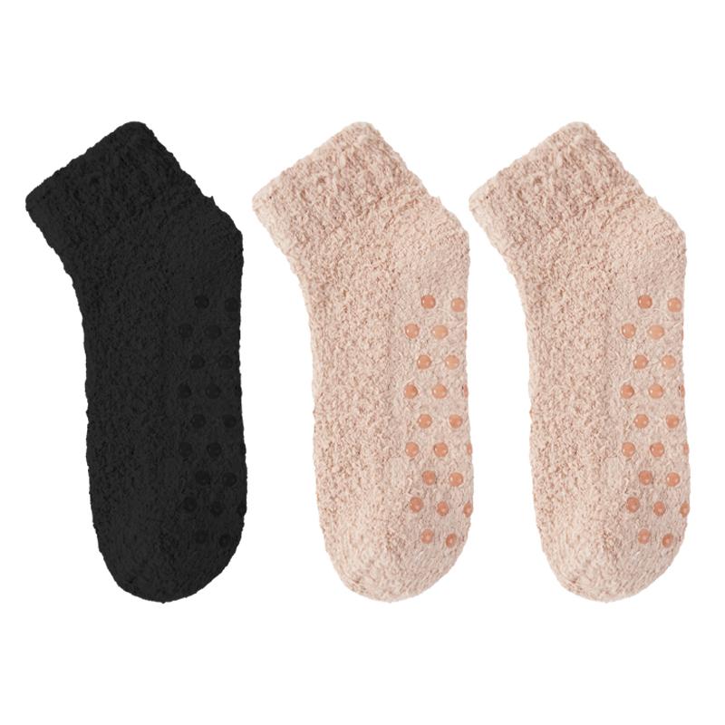 Autumn and Winter Coral Velvet Forest Style Cute Sweet Women's Socks Plus Velvet Home Warm Floor Socks