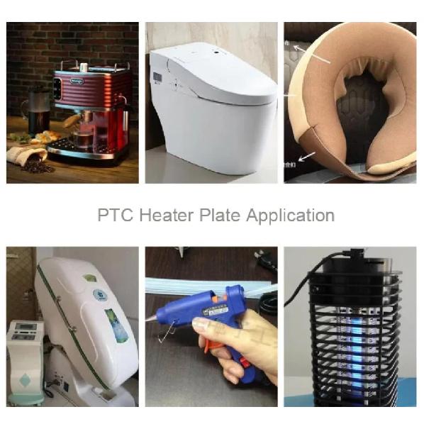 SNDHEATER 70x8x3MM PTC Heating Element 12V 24V 220V Hair Straightner Heater Replacement 80C 270C Temperture Wrapped in Heattape