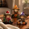 Highland Cow Figurine 3Pcs Figurine, Resin Yak Statues for Thanksgiving Christmas, Small Decorative Figurines Farmhouse Tabletop Ornaments Shelf