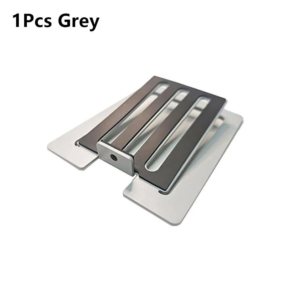

1/2Pcs Tilted Speaker Riser Rack Aluminum Alloy Speaker Support for Small PC Compact 1Pcs Grey