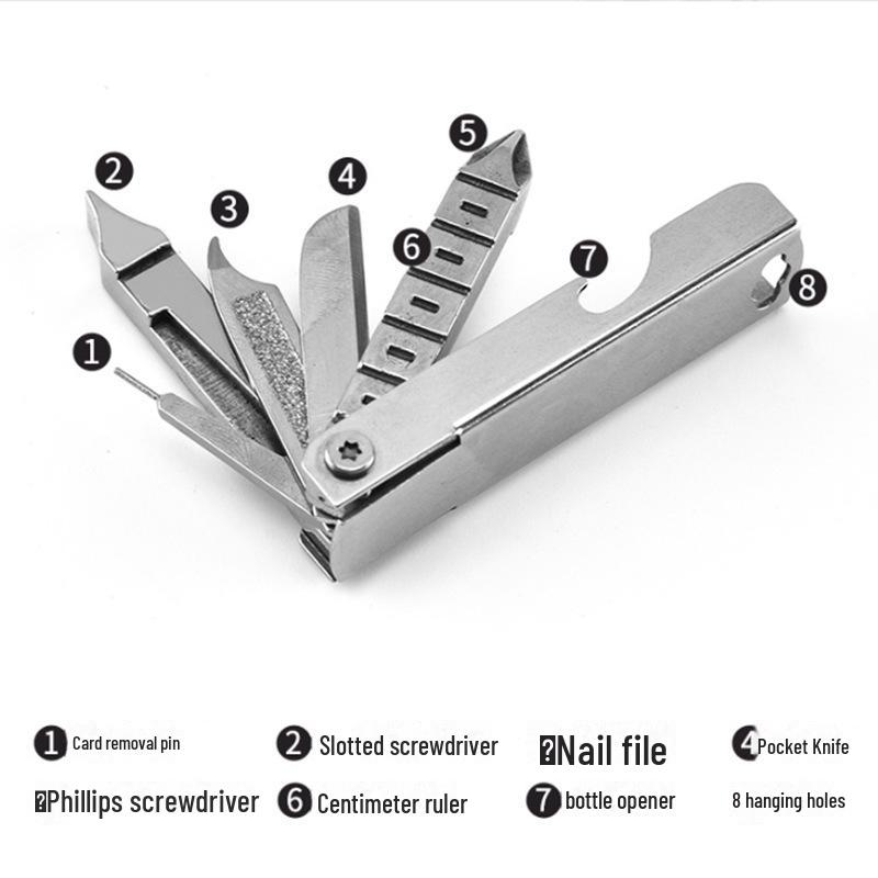 Portable Mini EDC Multifunctional Keychain Screwdriver & Repair Tool