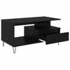 Coffee Table Black Oak Look 90 x 49 x 45 cm Wood Based Material