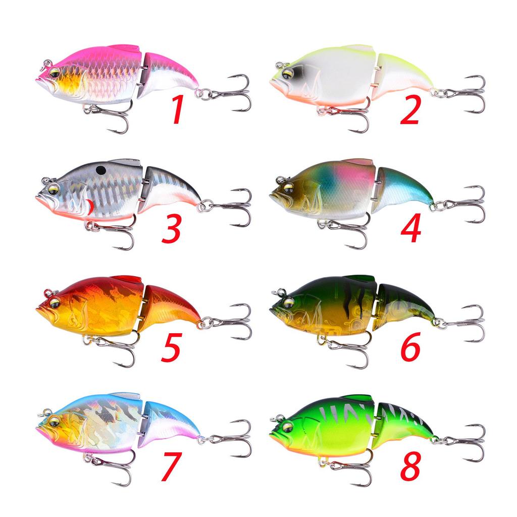7.5cm/10g Two-Section Floating Minnow Lure: Multi-Section Bionic Bait for Long Cast Fishing.