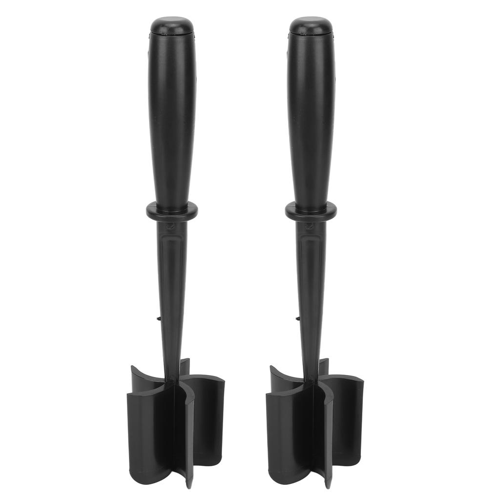 Meat Chopper Heat Resistant Ergonomic Handle Nylon Ground Beef Masher for Chicken Potato Hamburger Black 2pcs