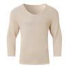Maglia da uomo a V a maniche lunghe tinta unita vintage primaverile Maglione lavorato a maglia cavo da uomo morbido