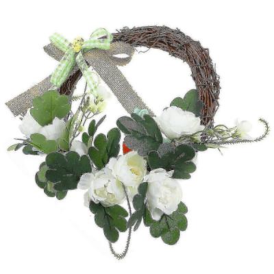 E Easter Floral Wreath Front Door Hanging Wreath Easter Wreath Easter Decoration Less