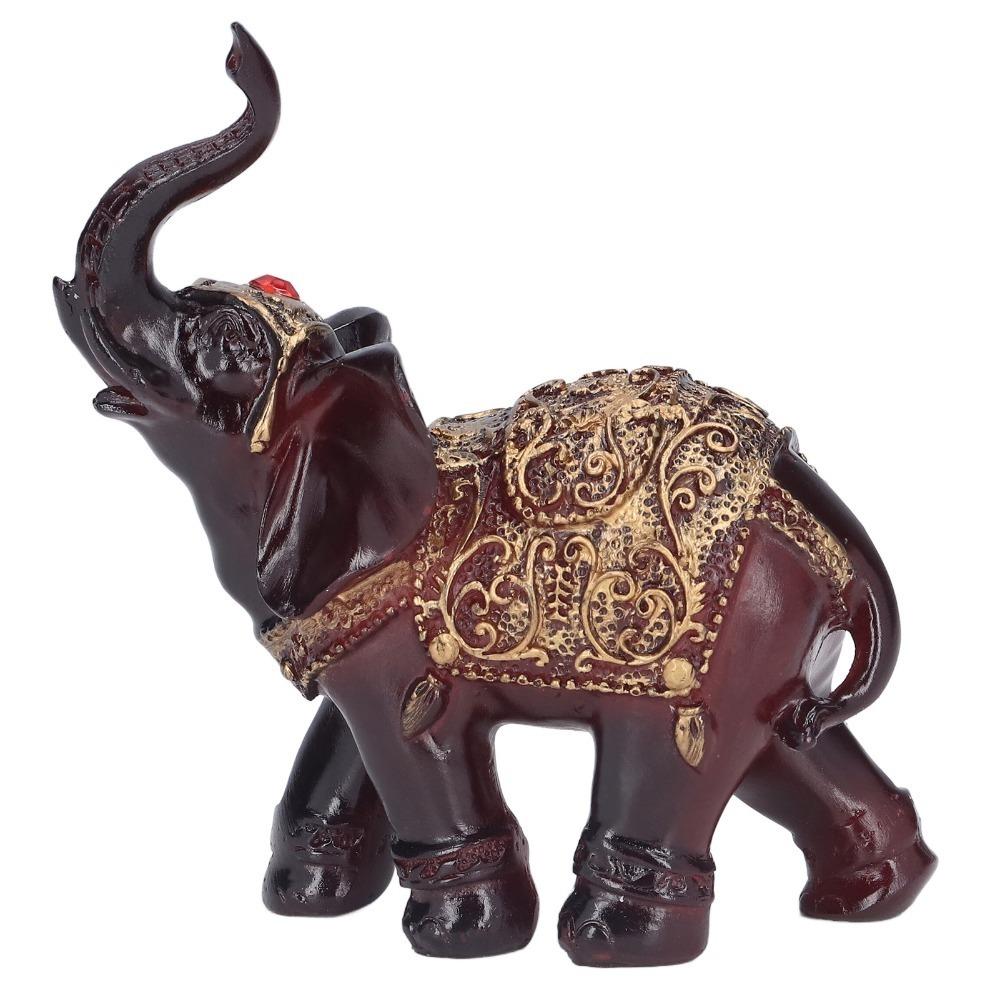 Synthetic Resin Vintage Resin Elephant Figurine Office Desktop Layout Craft
