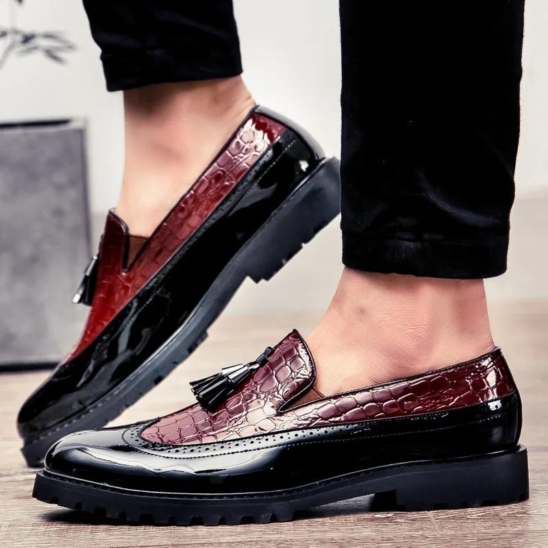 Fashion Men's Dress Shoes High Quality Casual Leather Shoes Business Dress Shoes Oxford Footwear Classic Loafers Zapatos Hombre