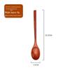 Japanese Style 23.5cm Wooden Spoon with Long, Half-Round Handle for Cooking and Stirring