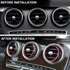 For Mercedes Benz A/B/GLA/CLA Class Aluminium Alloy Air outlet sticker/trument Panel Air Outlet Decoration Ring