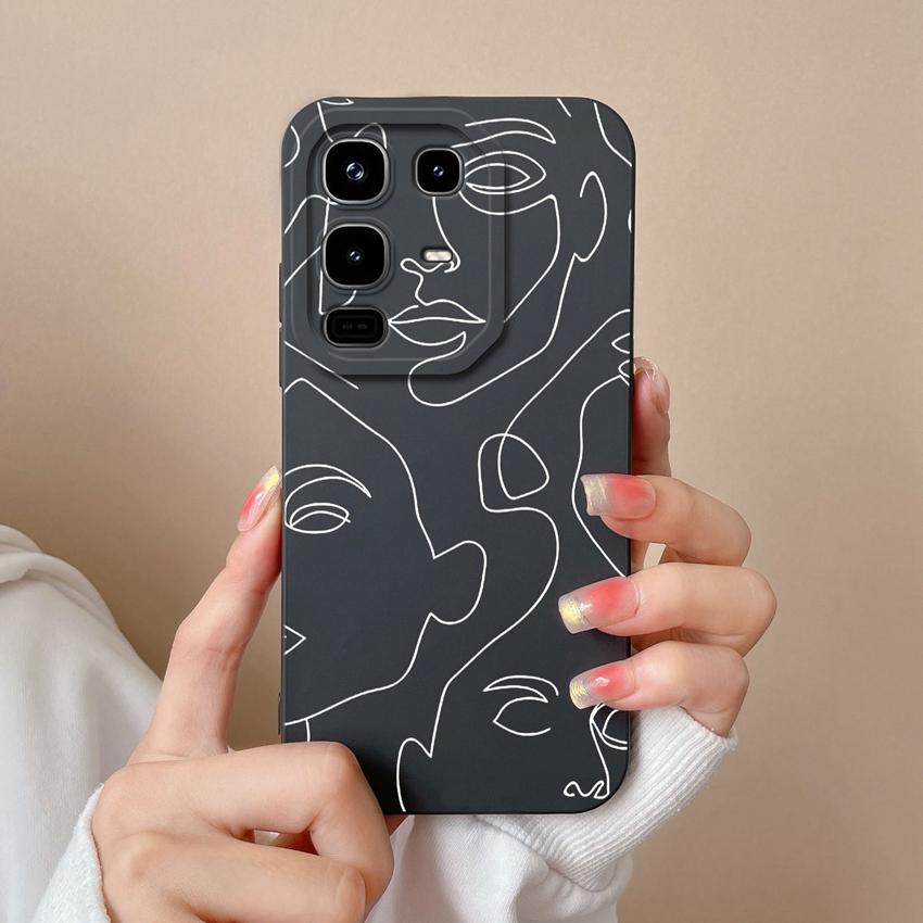 Huse Pentru Infinix Note 50 50X 50S Pro Plus 4G 5G Modele Populare Linii Pătrate Silicon Lichid Protecție Obiectiv Carcasă Anti-Cădere Pentru Carcasă Infinix Capa