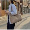 New 2026 Women's Large Capacity Diamond Pattern Tote - Fashionable, Simple Solid Color Handbag for Commuting and Everyday Use.