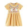 2026 Summer Collection: European and American Girls' Cotton Knit Short-Sleeve Princess Dresses