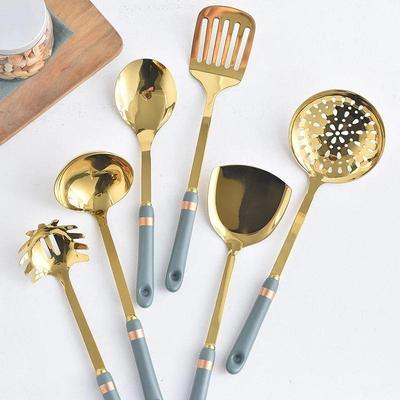 Stainless Steel Kitchenware Seven-piece Kitchen Household Hot Pot Spoon Colander Soup Spoon Kitchenware Gift Set