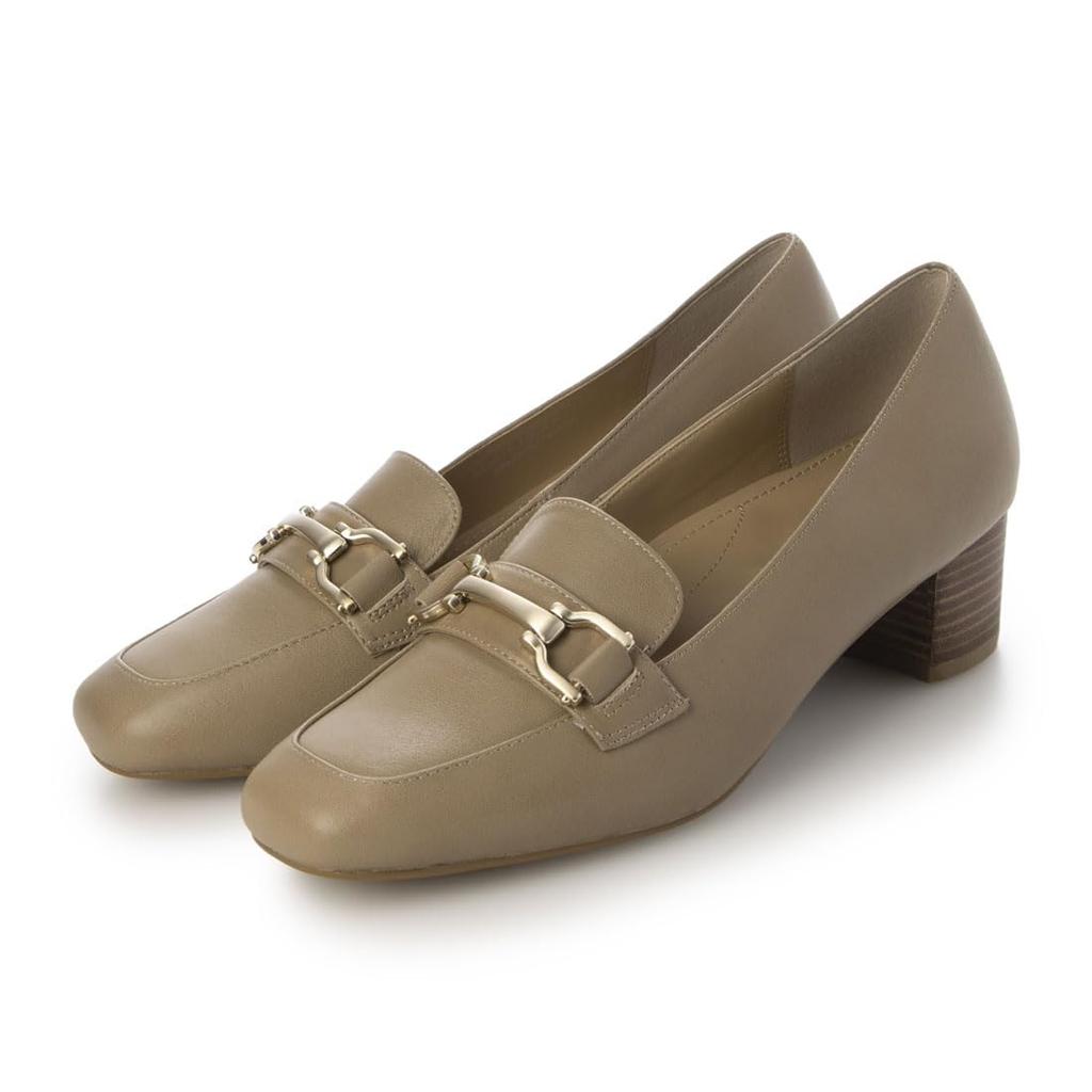 ING Beige Size IGTK43068 Women's Loafers, 23.0 cm,