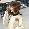 Winter Hat Cute Raccoon Shape Thermal Hat Warm Soft Comfortable Ear-covering Headwear for Adult Children