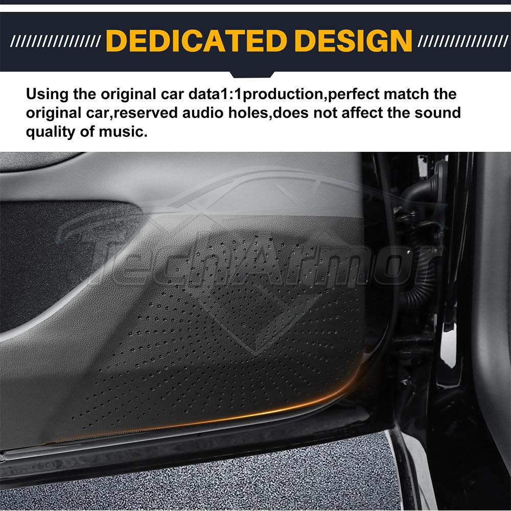 Suede Leather Anti-Kick Door Sticker for Tesla Model 3 Model Y 2017-2026 Interior Protection