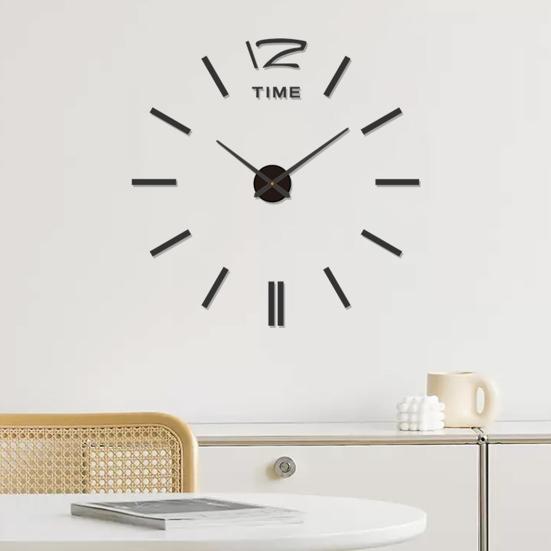 Wall Mount Clock Battery Powered 3D Digital Display Silent Sweep Movement Luminous Wall Clock for Living Room