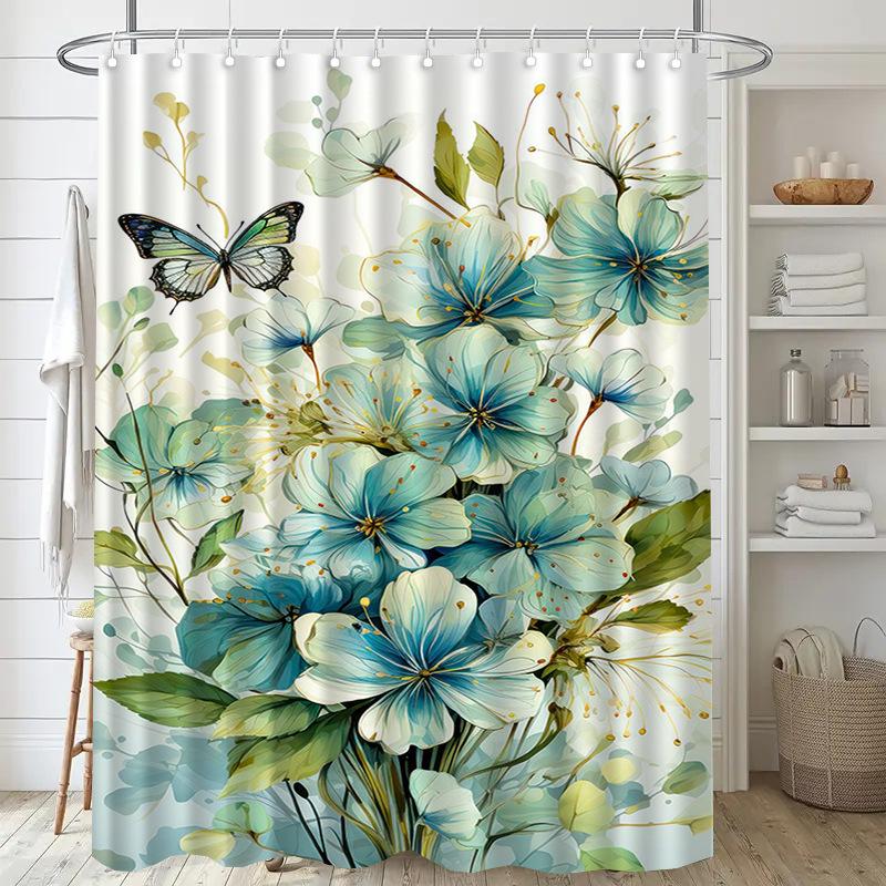 Pumpkin Ghost Washable Dirt-Resistant Shower Curtain Shower Head Waterproof Polyester Bath Curtain For Home Decor Accessories