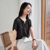 SOFSIL Women's French Polka Dot Linen Blouse
