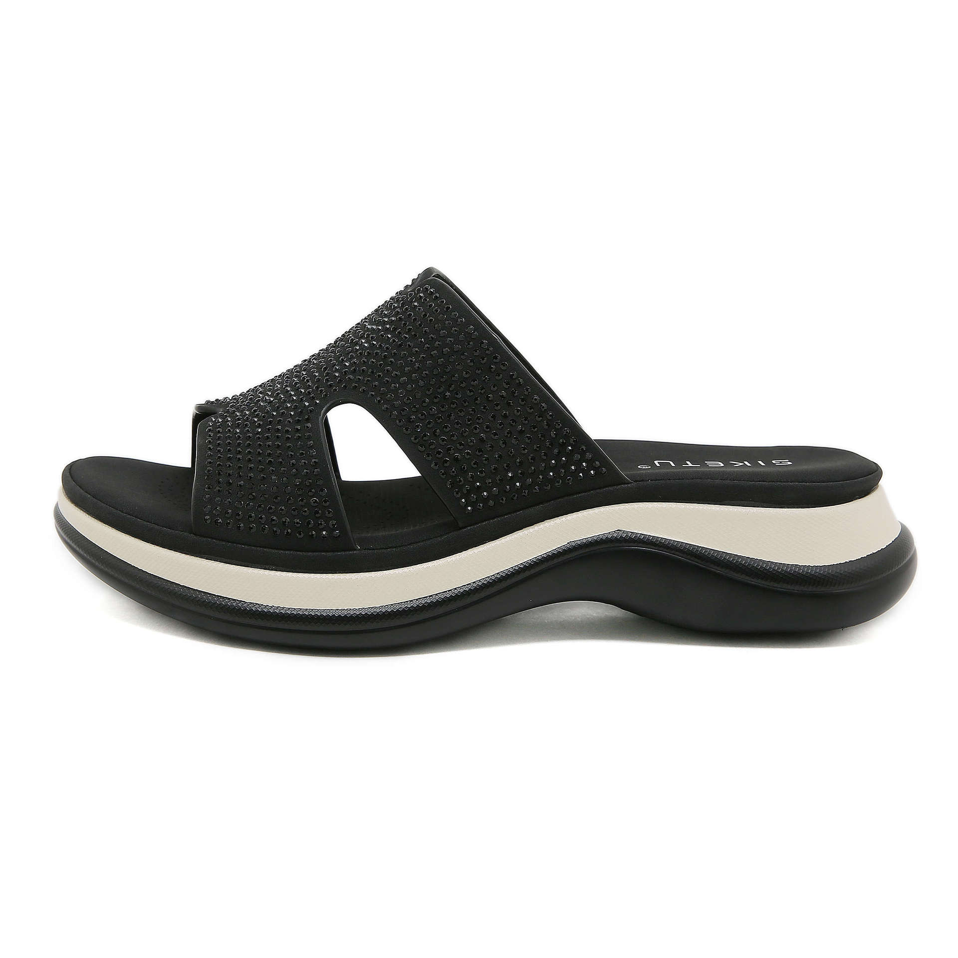 

Новые весенние и летние повседневные сандалии со стразами женские нескользящие пляжные шлепанцы на каблуке с уклоном 41