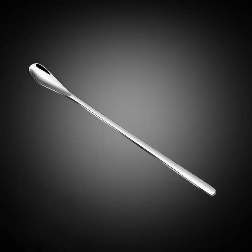 

Ложки для льда из нержавеющей стали 304 с длинной ручкой, креативные коктейльные ложки для размешивания меда, круглые ложки, кружка, ложка с лазерным логотипом