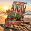 Alpha Kappa Alpha Print Beach Towel Design, Soft, Lightweight. for Home Bathroom, Spa, Pool, Yoga, Surfing, Camping, Gift for Family, Friend