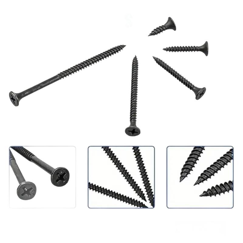 400/800PCS/1 Set M2 Black Self Tapping Screw Assortment Kit Locking Screws And Wood Screws