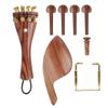 44 Parts Wood Chin Violin Rest Tuning Pegs Tailpiece Fine Tuning End Pin Violin Accessories