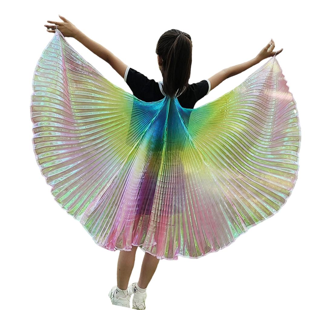 Colorful Wing Cape For Kids Role Play Lightweight Polyester Easy Wear Theater Costume Birthday Party Photography Accessory