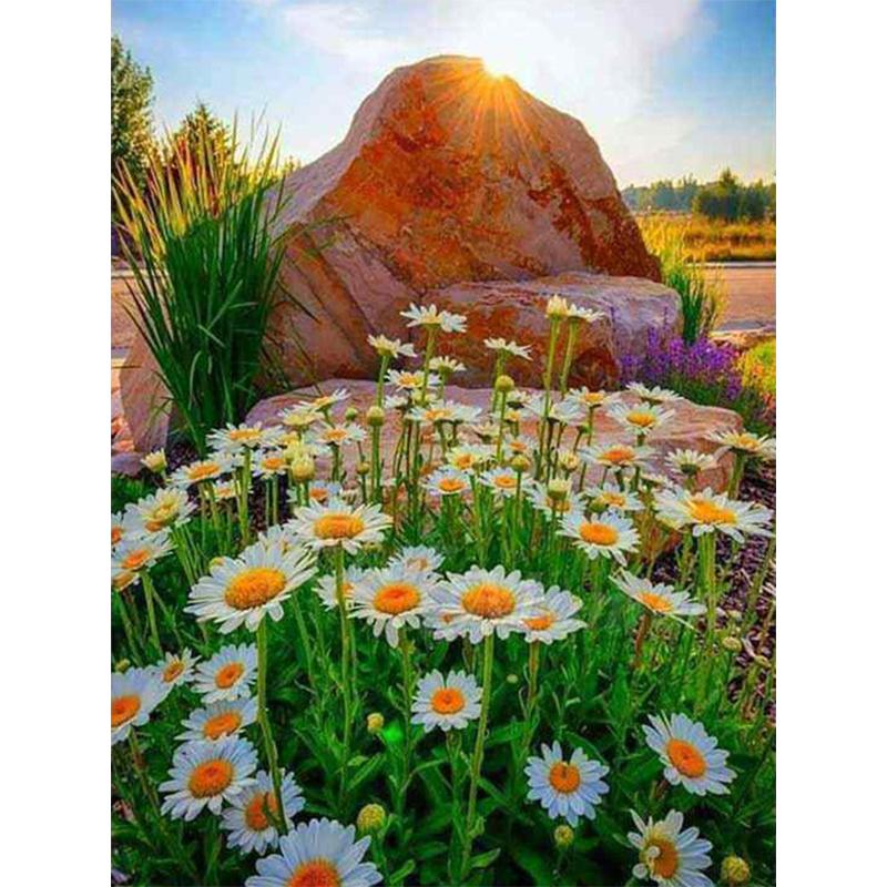 5D DIY sada na maľovanie diamantov Umenie Daisy Art Diamantové vyšívanie kamienkové ozdoby pre domácnosť