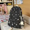 Schoolbag New High-value Star Schoolbag, Lightweight Casual Backpack for Junior and High School Students, Large Capacity, Small Fresh Backpack.