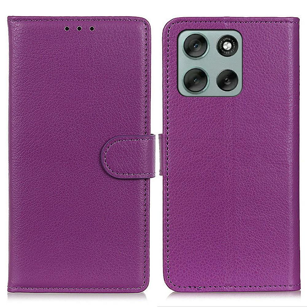 For Motorola Moto G86 Power 5G Wallet Case PU Leather Phone Cover Litchi Texture