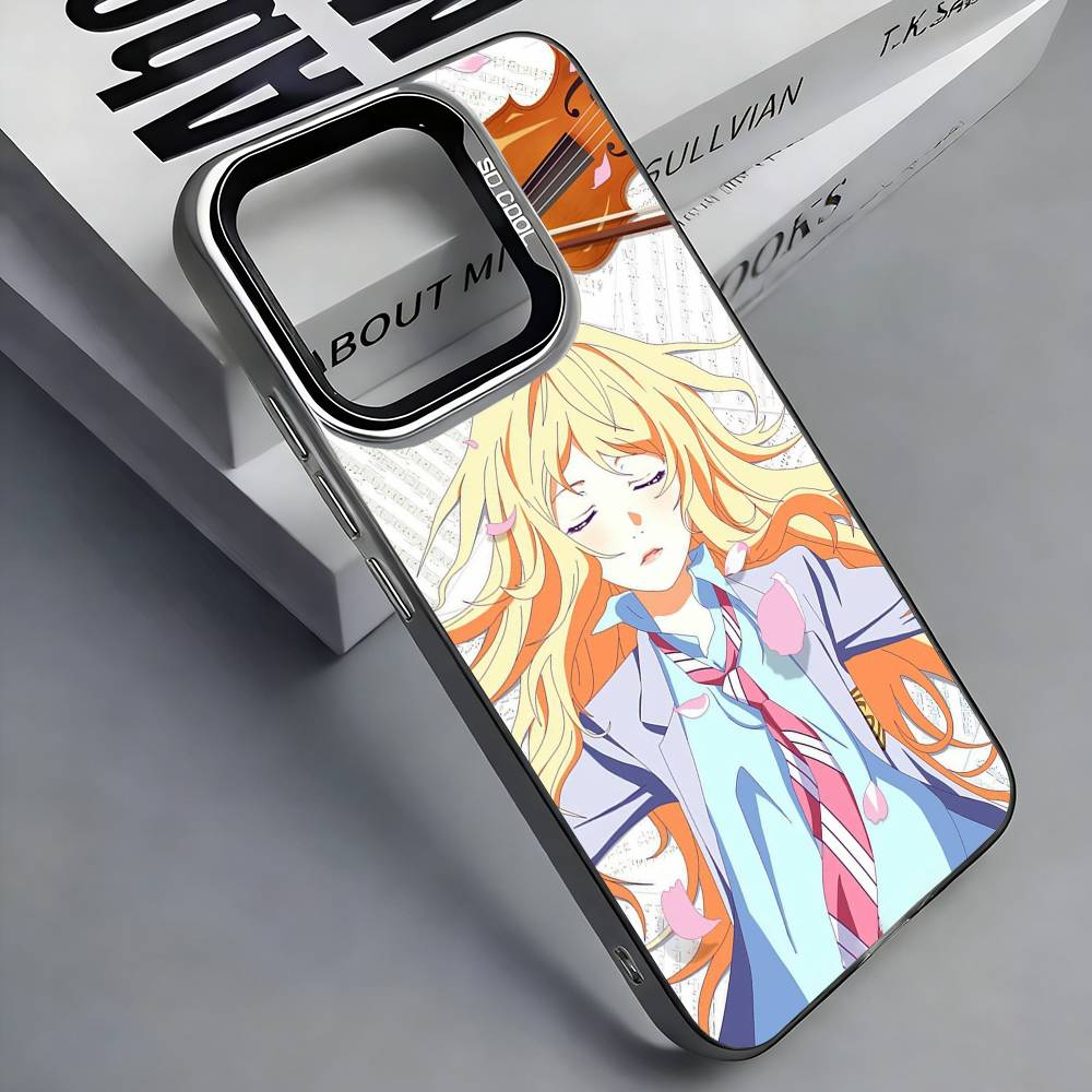 Y-Your lie IN A-APRIL Phone Case For iPhone 17,16,15,14,13,12,11 Plus,Pro Max,Colored Silver Phone Case