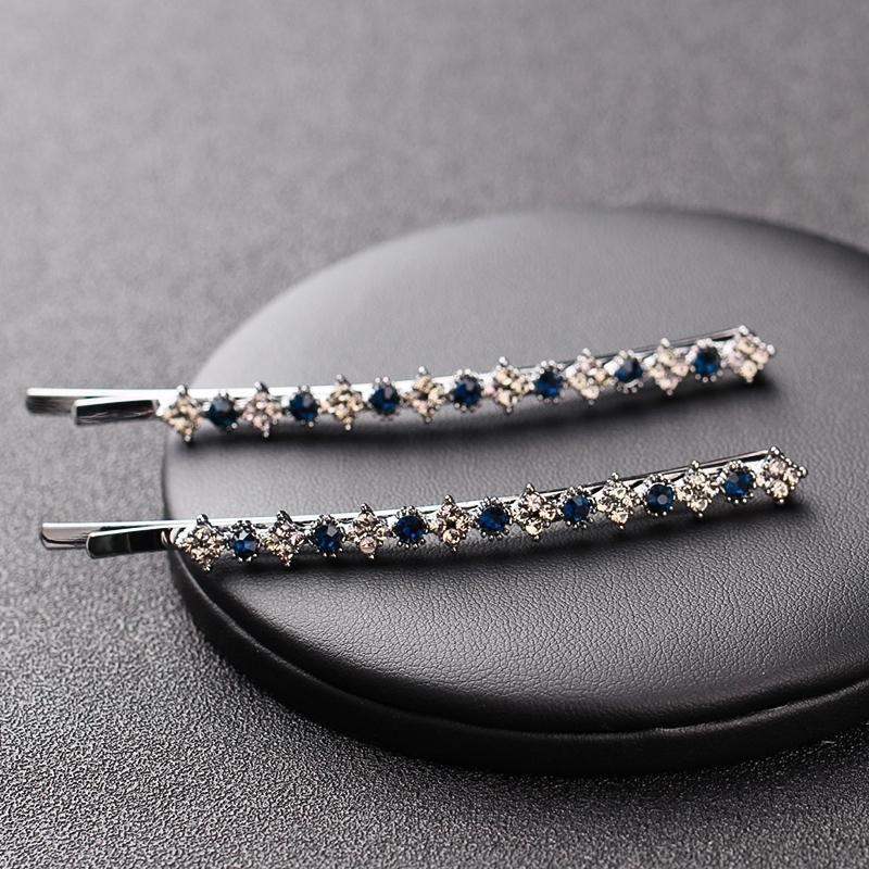 Wasser Diamant Gerader Clip Modisch und Vielseitig Temperament Seitenpony Clip Leichter Luxus Hochwertige Haarspange Haaraccessoire