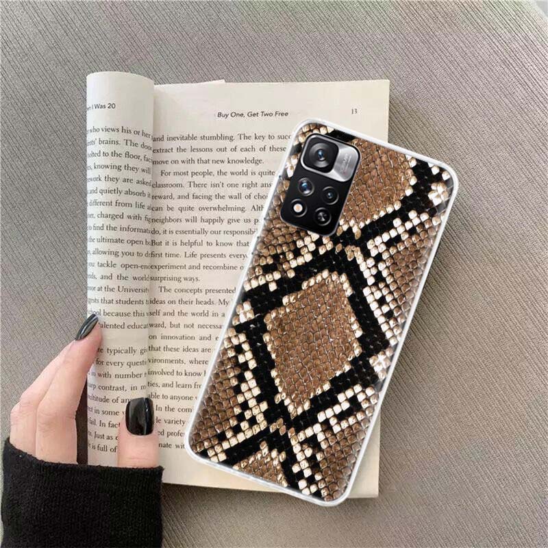 It looks like Real Snake Skin Phone Case For Redmi Note 13 12 Pro Plus 14 15 Pro 5G 11 11T 11E 11S 10 Pro 10S 9 9S Cover Cell Cl
