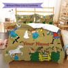 Pippi Longstocking Custom Name Pattern Bedding,Quilt Set Quilt Cover Pillowcase Home Birthday Gift(1 * duvet cover + 2 * pillowcase, without core)