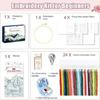 Embroidery Starter Set Including Frame Linen and Thread for Home Projects