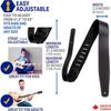 Sangle de guitare - SP25S-7048 - Cuir baseball 2,5" - Ajustable 96-132 cm - Noir