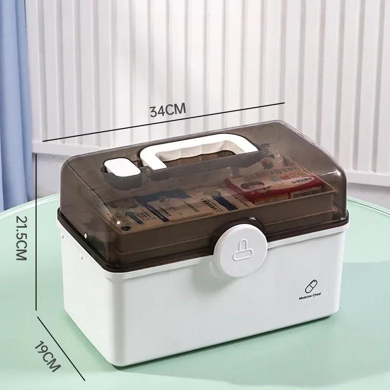 Multi-Layer Classified Organizer Large Capacity Home Medicine Box Practical First Aid Kit For Family Drug Storage Organization