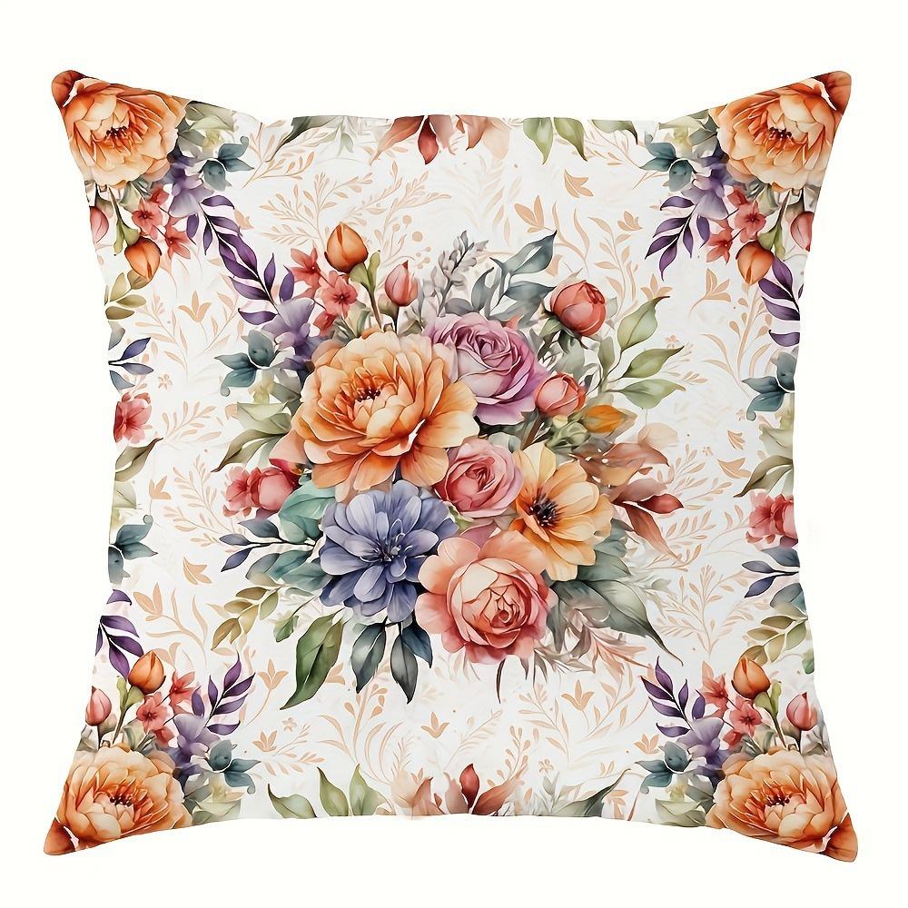 Floral-Printed Pillowcases: Embrace Nature'S Beauty For Your Home Sofa Cushion Cover Home Room Decoration 2D Flat Printing