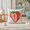 Strawberries Pillow Case Silky Elegant Comfort Sofa Bed Invisible Zipper